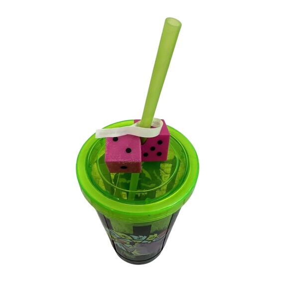 Disney Parks DCA Oogie Boogie Bash 2022 Light Up Drink Tumbler Cup Dice Straw - Picture 3 of 5